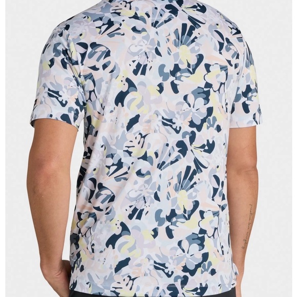 Men’s Bad Birdie Golf Savannah Swing Abstract Floral Performance Polo L MSRP $78 - Picture 6 of 7